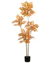 Nearly Natural 5ft. Autumn Minimalist Sumac Artificial Fall Tree