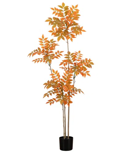 Nearly Natural 5ft. Autumn Minimalist Sumac Artificial Fall Tree