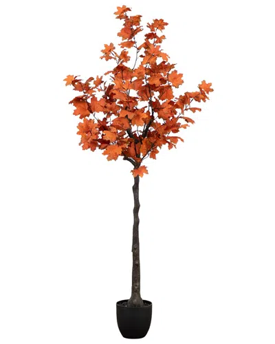 Nearly Natural Autumn Eucalyptus Artificial Tree 5ft. In Orange
