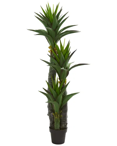 Nearly Natural 56in. Yucca Artificial Tree In Sandstone Planter In Green