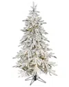 Nearly Natural 5ft. Flocked Grand Northern Rocky Fir Artificial Christmas Tree In White