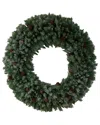 Nearly Natural 5ft. Giant Flocked Artificial Christmas Wreath In Green