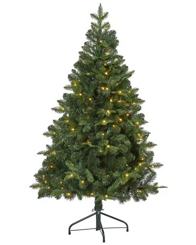 NEARLY NATURAL NEARLY NATURAL 5FT. GRAND TETON SPRUCE FLAT BACK ARTIFICIAL CHRISTMAS TREE