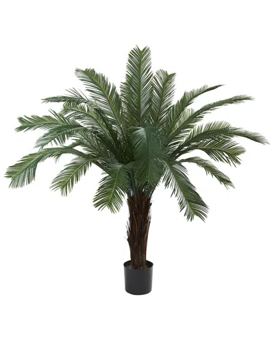 Nearly Natural 5ft Indoor/outdoor Uv-resistant Cycas Tree In Green
