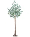 Nearly Natural 5ft Lighted Artificial Eucalyptus Tree With 300 Warm White Led  Lights In Green