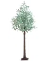 Nearly Natural 5ft Lighted Artificial Eucalyptus Tree With 300 Warm White Led  Lights In Green
