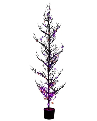 Nearly Natural 5ft. Pre-lit Artificial Halloween Black Spooky Twig Tree