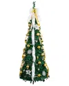 Nearly Natural 5ft. Pre-lit Artificial Pop Up Christmas Tree In Green
