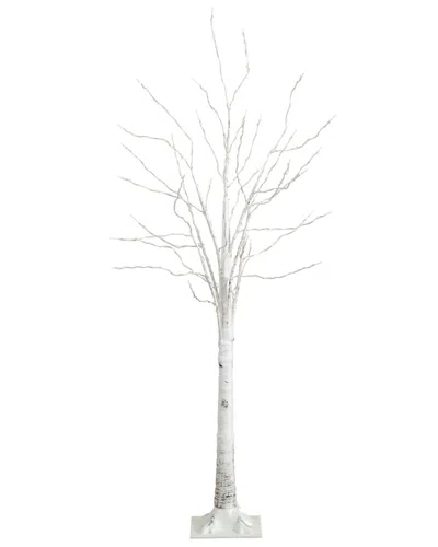 Nearly Natural 5ft Pre-lit Artificial White Birch Tree With 240 Warm White Led  Lights