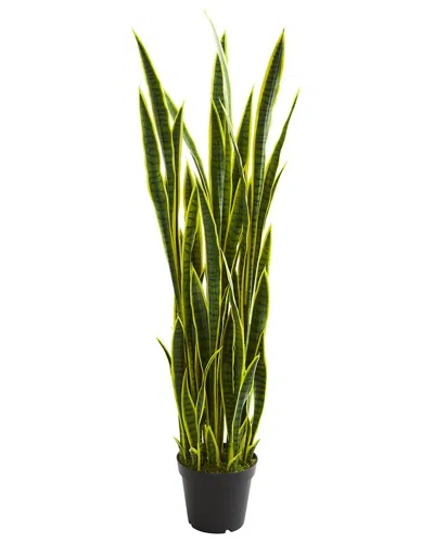 Nearly Natural 5ft Sansevieria Artificial Plant In Green