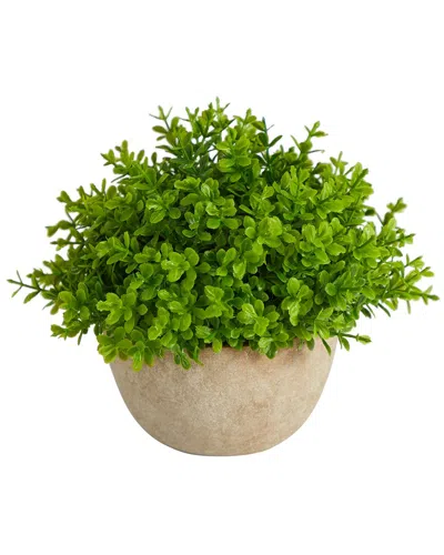 Nearly Natural 5in Decorative Planter In Green