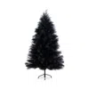 Nearly Natural 6ft. Artificial Halloween Black Pampas Grass Christmas Tree In Black