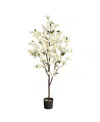 Nearly Natural 6' Cherry Blossom Artificial Tree In White