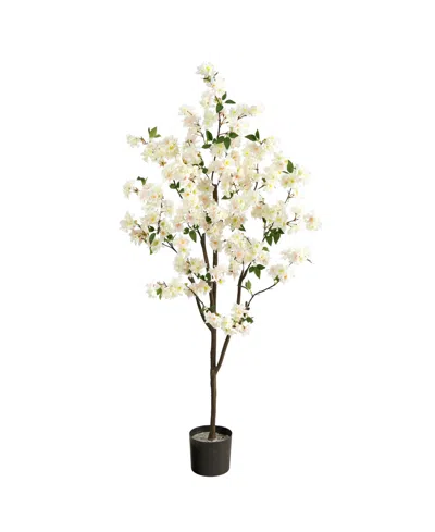 Nearly Natural 6' Cherry Blossom Artificial Tree In White