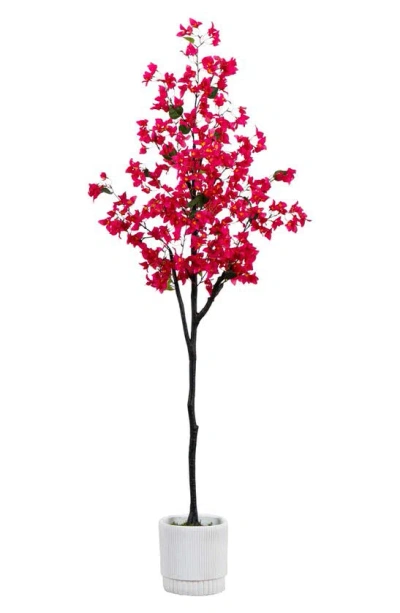 Nearly Natural 6-feet Artificial Bougainvillea Tree In Pink