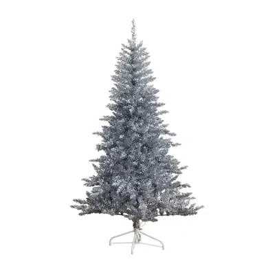 NEARLY NATURAL 6 FOOT PRE-LIT PINE CHRISTMAS TREE