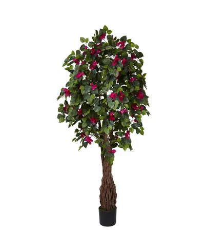 Nearly Natural 6ft. Multi Vine Bougainvillea Silk Tree In Green