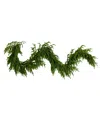 Nearly Natural 6" Pre-lit Artificial Touch Norfolk Island Pine Garland Led Lights In Green