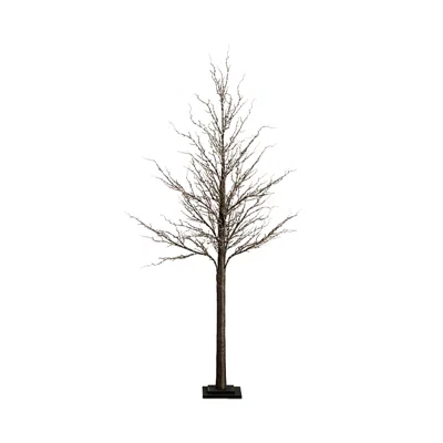 Nearly Natural 6' Pre Lit Artificial Twig Tree With 480 Warm White Led Lights In Brown