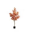 Nearly Natural 5ft Autumn Oak Artificial Tree In Orange