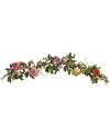 Nearly Natural 60" Mixed Peony And Berry Garland