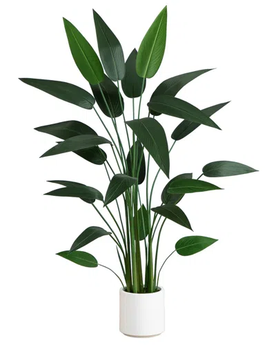 Nearly Natural 63in. Artificial Sky Bird Tree In White Decorative In Animal Print