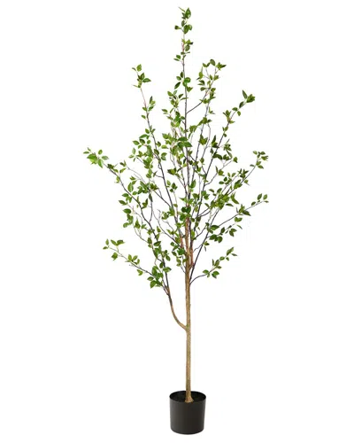 Nearly Natural 6.5ft Minimalist Citrus Artificial Tree In Green