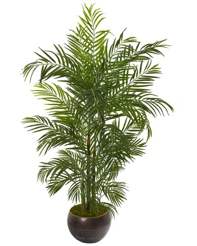 Nearly Natural 66in Areca Uv-resistant Palm Artificial Tree In Planter (indoor/outdoor) In Green