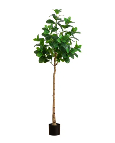 Nearly Natural 6ft Artificial Audrey Ficus Tree In Green
