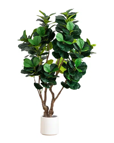NEARLY NATURAL NEARLY NATURAL 6FT ARTIFICIAL GRAND FIDDLE LEAF TREE IN DECORATIVE PLANTER