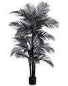 Nearly Natural 6ft. Artificial Halloween Black Golden Cane Tree In Black