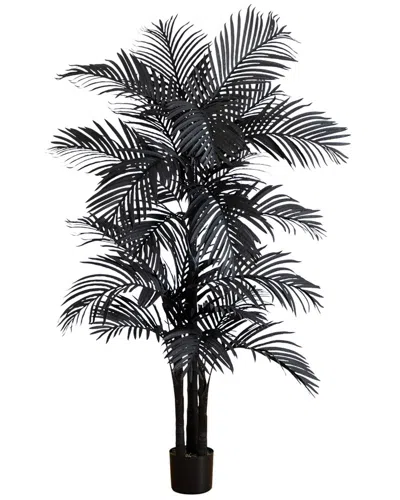 Nearly Natural 6ft. Artificial Halloween Black Golden Cane Tree