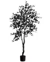 Nearly Natural 6ft. Artificial Halloween Black Maple Tree In Black