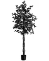 Nearly Natural 6ft. Artificial Halloween Black Maple Tree In Black