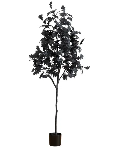 Nearly Natural 6ft. Artificial Halloween Black Oak Tree