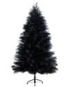 Nearly Natural 6ft. Artificial Halloween Black Pampas Grass Christmas Tree In Black