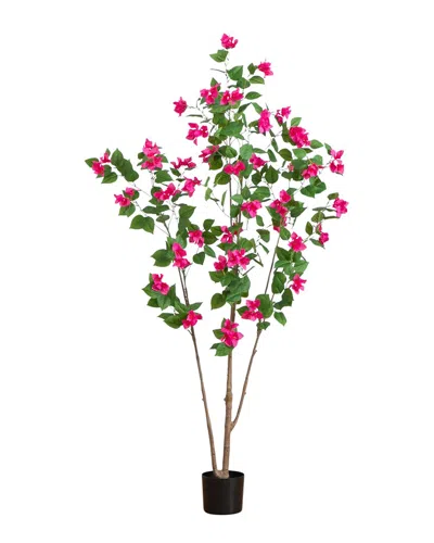 Nearly Natural 6ft Artificial Minimalist Bougainvillea Tree In Green