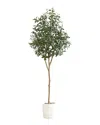 Nearly Natural 6ft Artificial Olive Tree With Decorative Planter In Green