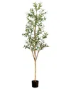 Nearly Natural 6ft. Artificial Olive Tree With Natural Trunk In Green