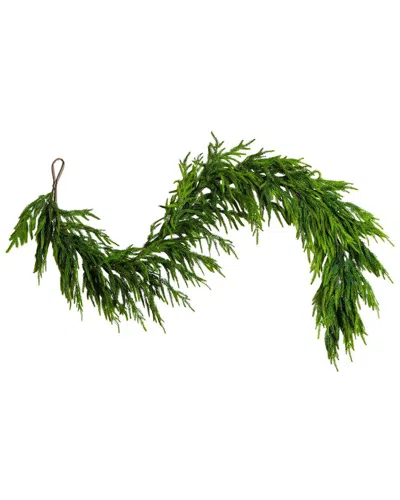 Nearly Natural 6ft. Artificial Real Touch Norfolk Island Pine Garland In Green