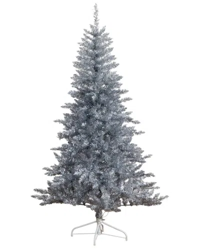 Nearly Natural 6ft. Artificial Silver Christmas Tree In Gray