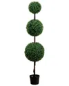 Nearly Natural 6ft. Artificial Triple Ball Boxwood Topiary Tree (