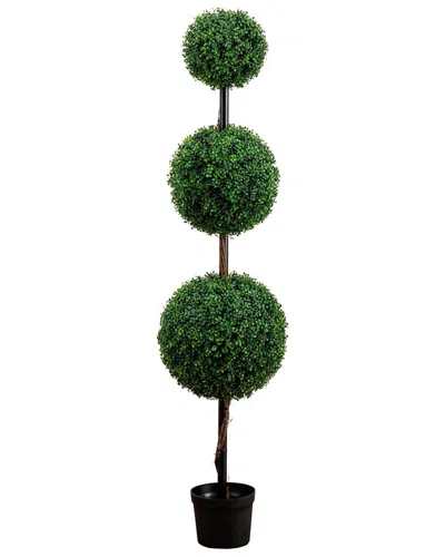 Nearly Natural 6ft. Artificial Triple Ball Boxwood Topiary Tree (