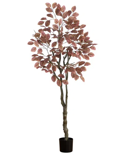 Nearly Natural 6ft. Autumn Dogwood Artificial Fall Tree In Burgundy