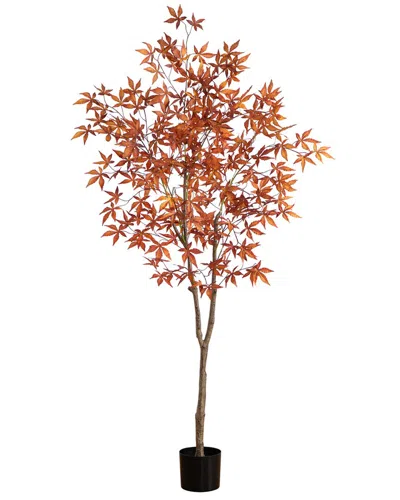 Nearly Natural 6ft. Autumn Japanese Maple Artificial Fall Tree In Brown