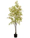 Nearly Natural 6ft Autumn Nandina Artificial Fall Tree