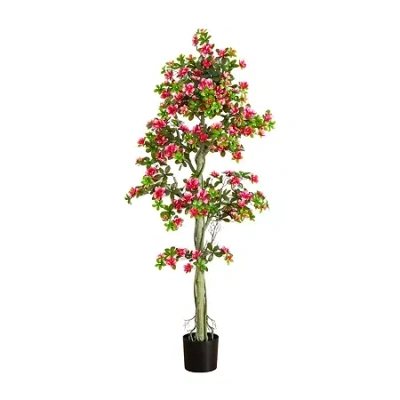 Nearly Natural 6ft Azalea Indoor Outdoor Artificial Tree In Multi