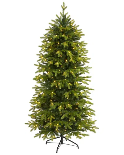 Nearly Natural 6ft Belgium Fir Natural Look Artificial Christmas Decpr In Green