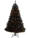 Nearly Natural 6ft Black Artificial Christmas Tree In Black