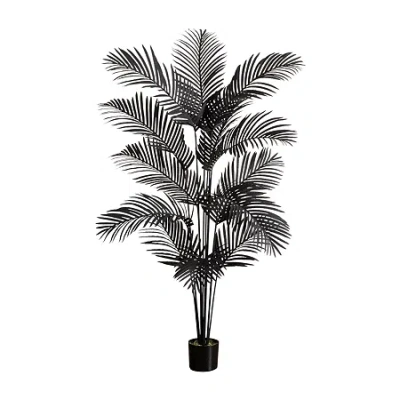 Nearly Natural 6ft Black Paradise Palm Indoor Artificial Tree